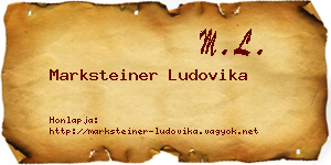 Marksteiner Ludovika névjegykártya